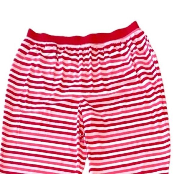 RED-PINK-WHITE Striped Jogger Style Leisure Pants Women Size Small - Picture 2 of 4